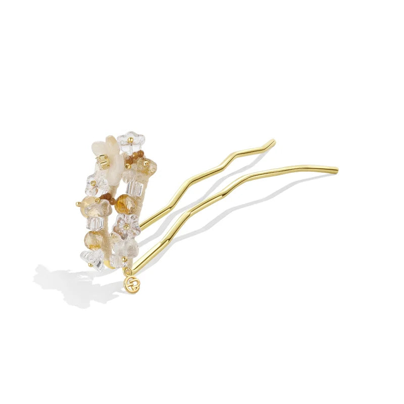 Elegant Jasmine Hair Stick for Women - Handmade Floral Hair Pin for Updos, Buns & Braids - Perfect for Weddings, Parties & Everyday Styling