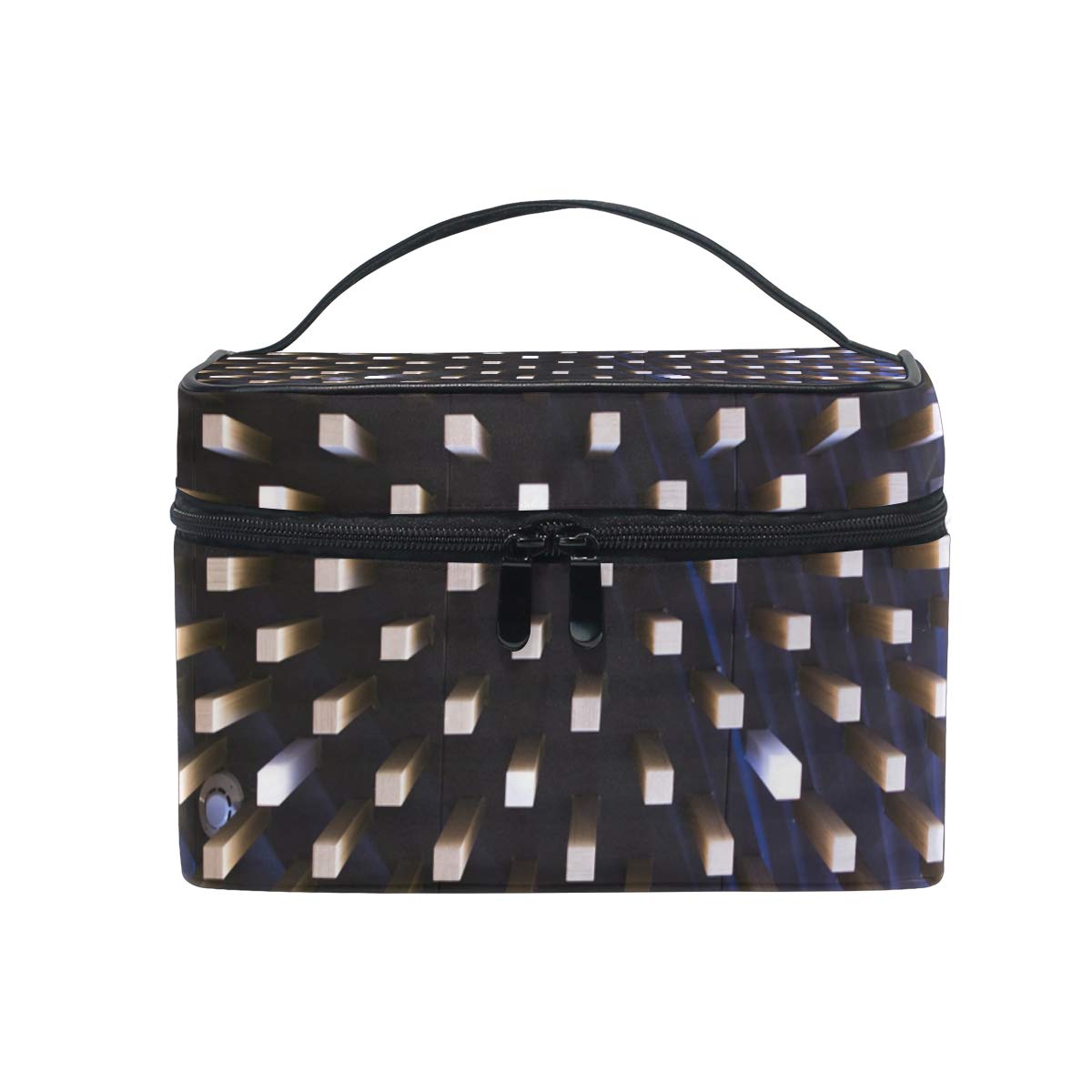 Susiyo Cuboid Straps Makeup Bag - Small Travel Cosmetic Organizer for Women & Men - Hanging Toiletry Case for Professional Makeup Artists & Travelers - Perfect for Airplane, Gym, and Daily Use