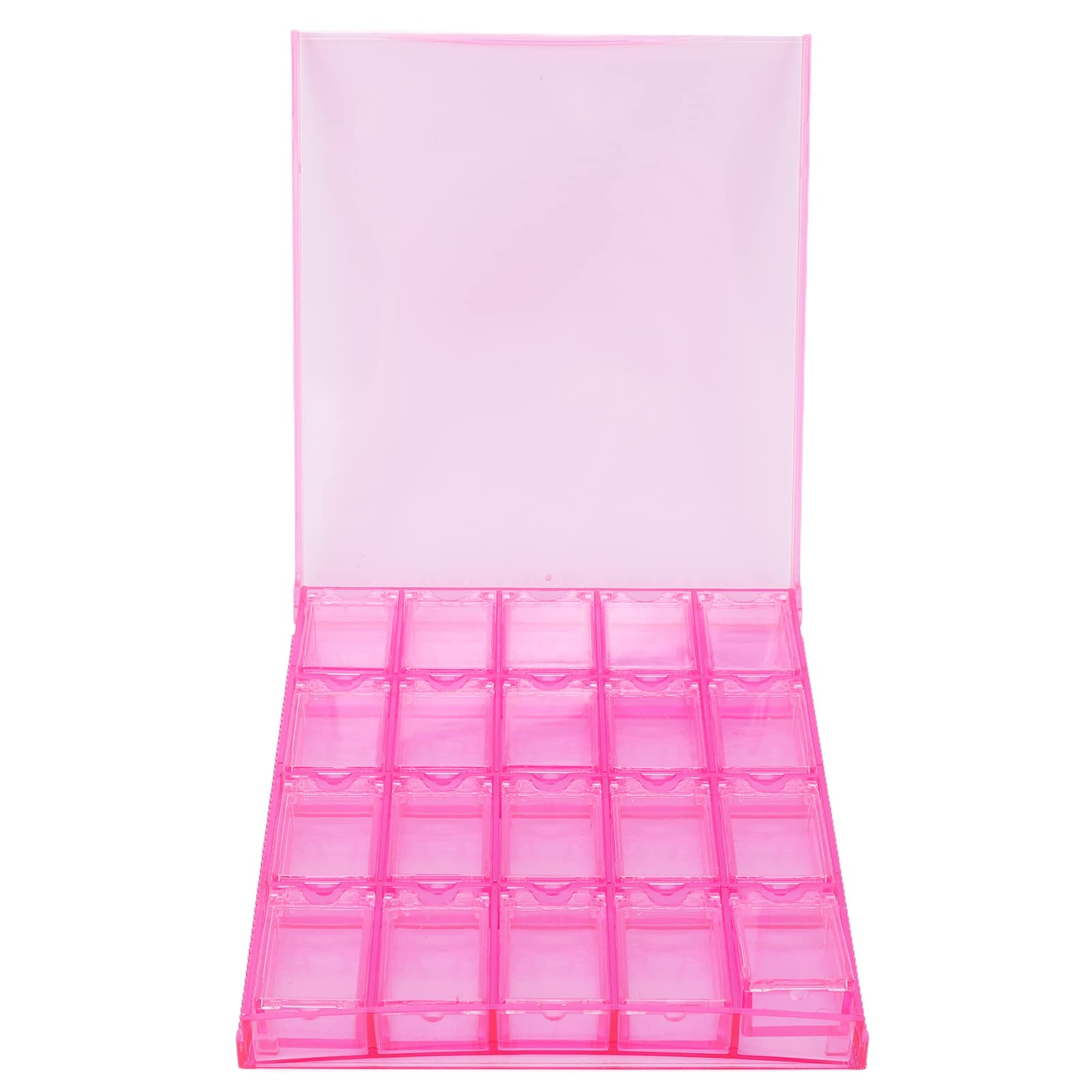 Acrylic Jewelry Storage Box - Dustproof & Waterproof Pink Transparent Nail Art Organizer for Beads, Rings & Accessories - Perfect for Salon, Home Decor & Travel Organization