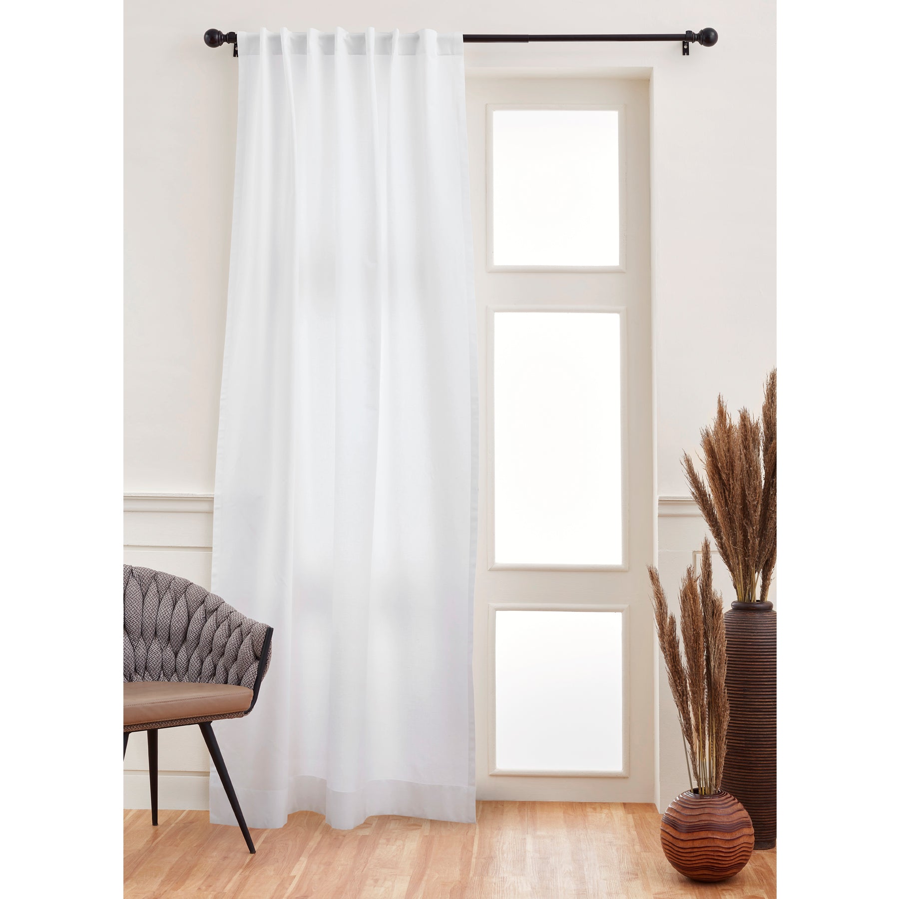 Premium Cotton Linen Curtains - Breathable & Light Filtering Window Drapes for Living Room, Bedroom - Blackout & Thermal Insulated - Modern Home Decor