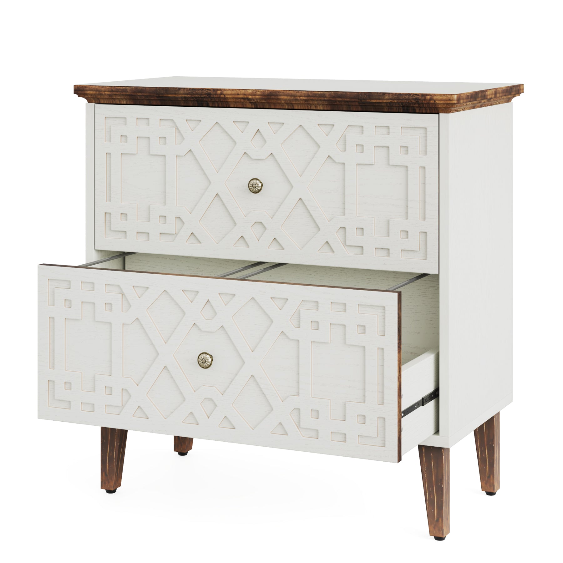 2-Drawer Wood File Cabinet - Office Storage Organizer for Documents, Files & Supplies | Perfect for Home, Office & Workspace Organization