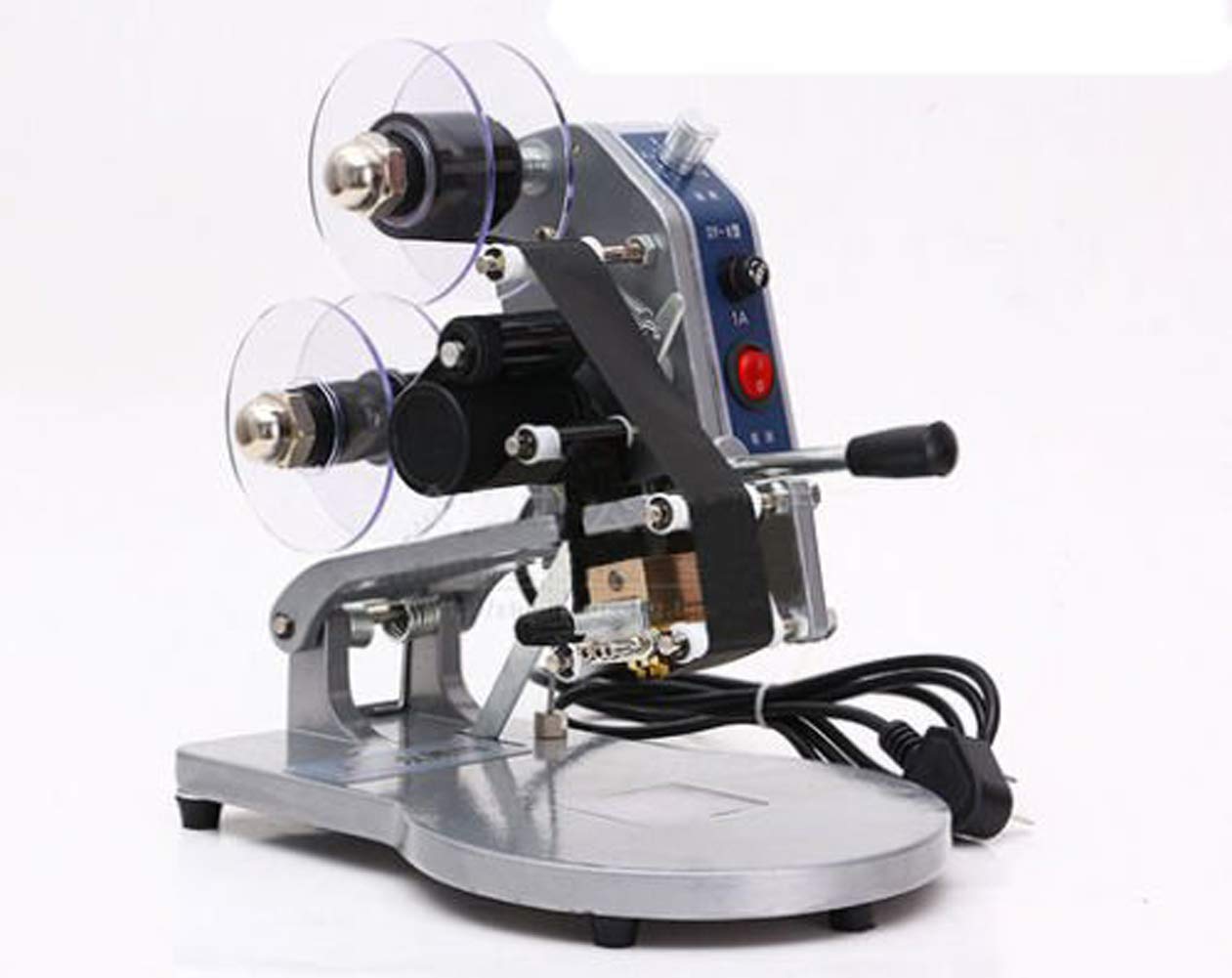 DY-8 Hot Stamp Date Coding Machine - 220V 60W Direct Thermal Label Printer with Date Ribbon for Food Packaging, Expiration Dating & Product Labeling - Industrial Grade Date Stamp Equipment for Manufacturing & Logistics