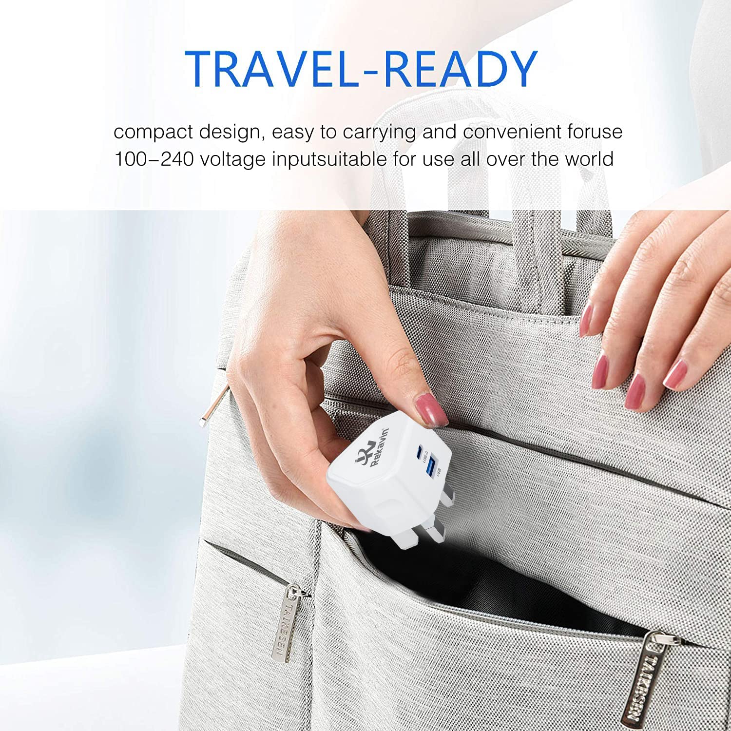 20W Dual Port USB C Fast Charger Plug - 2 Pack, Compatible with iPhone 16/15/14/13/12/11 Series, Apple Watch & iPad - UK Wall Charger Adapter for Home, Office & Travel Use