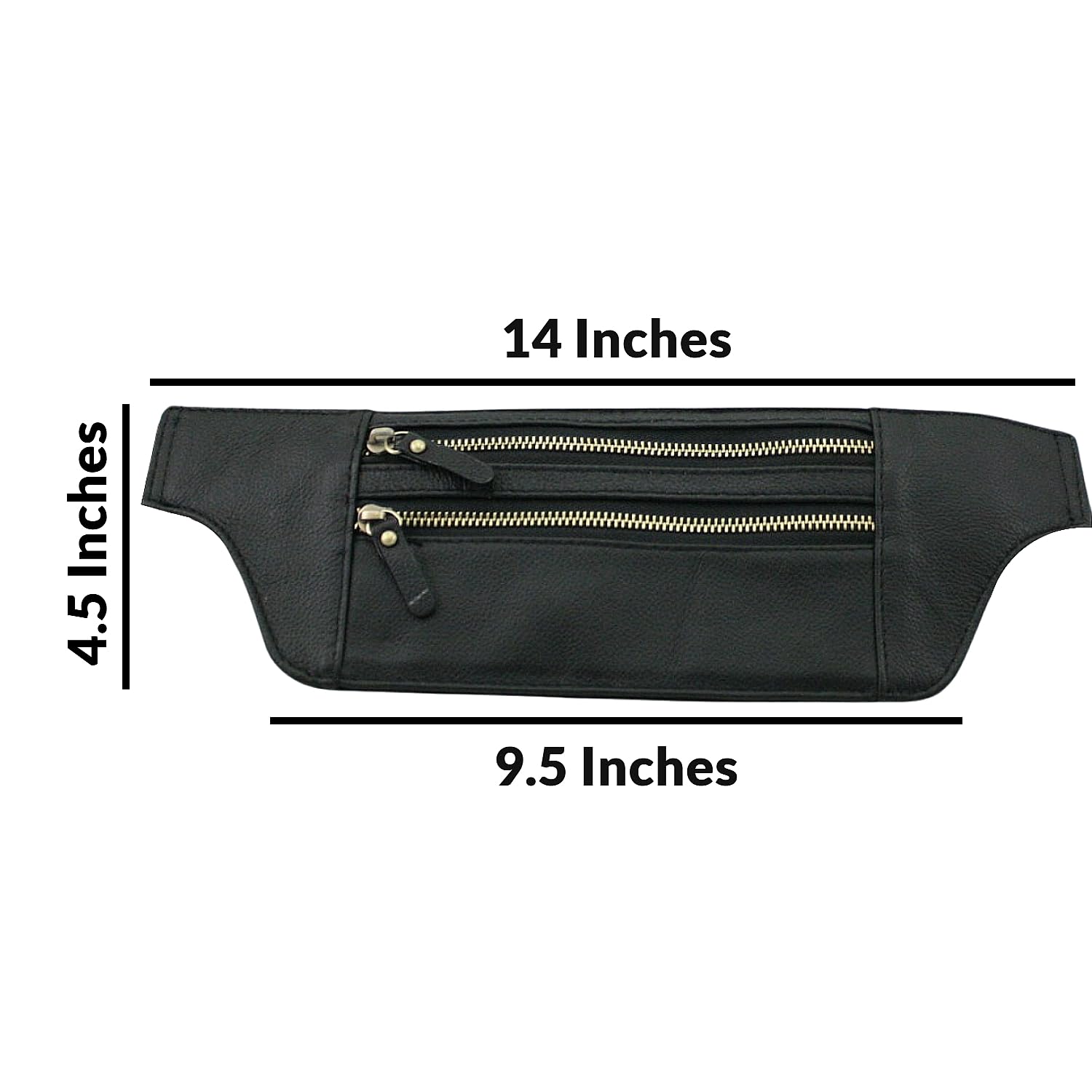 Skyway Leather Travel Money Belt - Hidden RFID Blocking Waist Pack for Men & Women | Slim & Secure Fanny Pack for Travel, Hiking & Daily Use