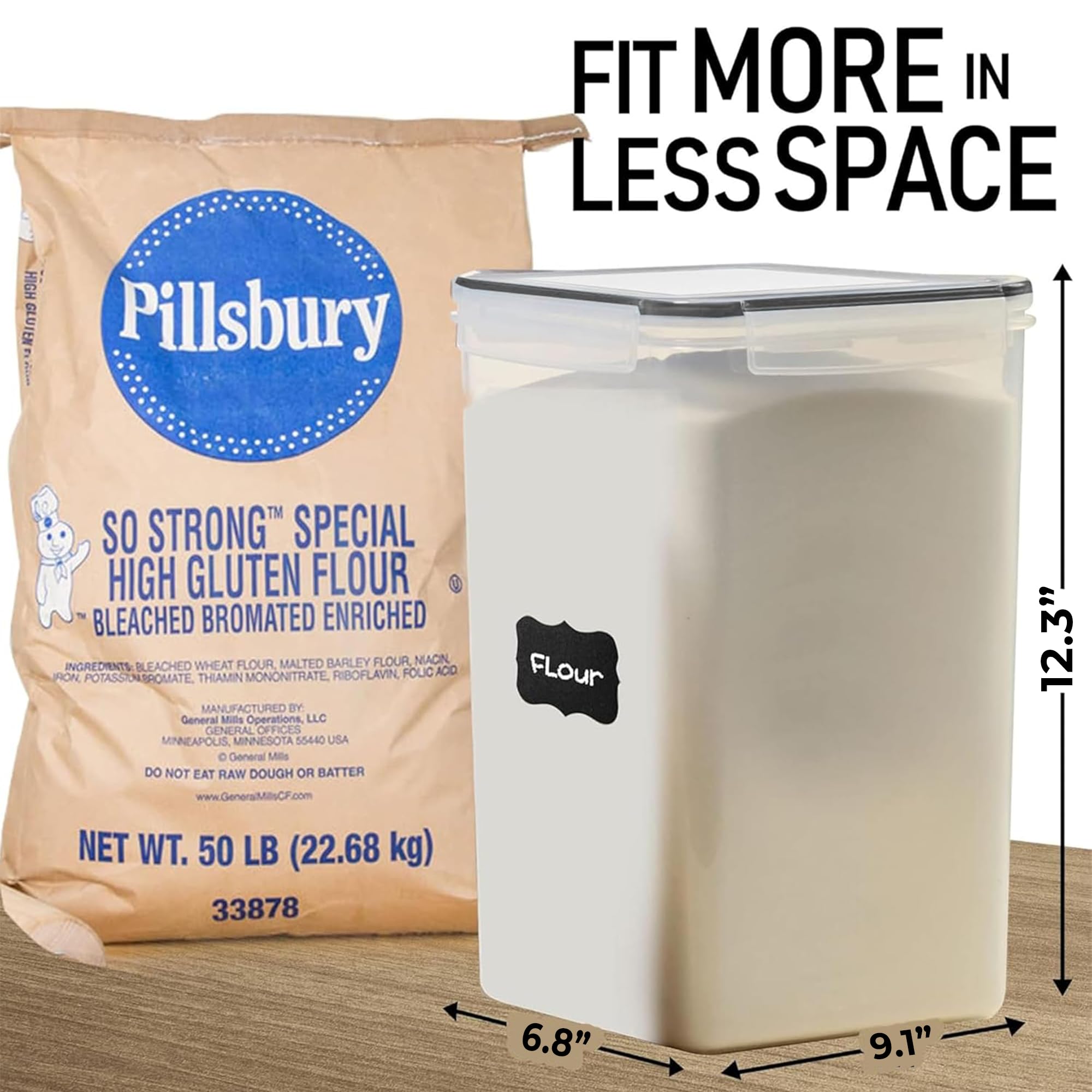 2-Pack 8.5L (287 Oz) Extra Large Airtight Food Storage Containers with Lids - BPA Free Kitchen & Pantry Organization for Baking Supplies, Cereal, Flour, Sugar, Rice | Perfect for Bulk Food Storage, Meal Prep & Kitchen Organization