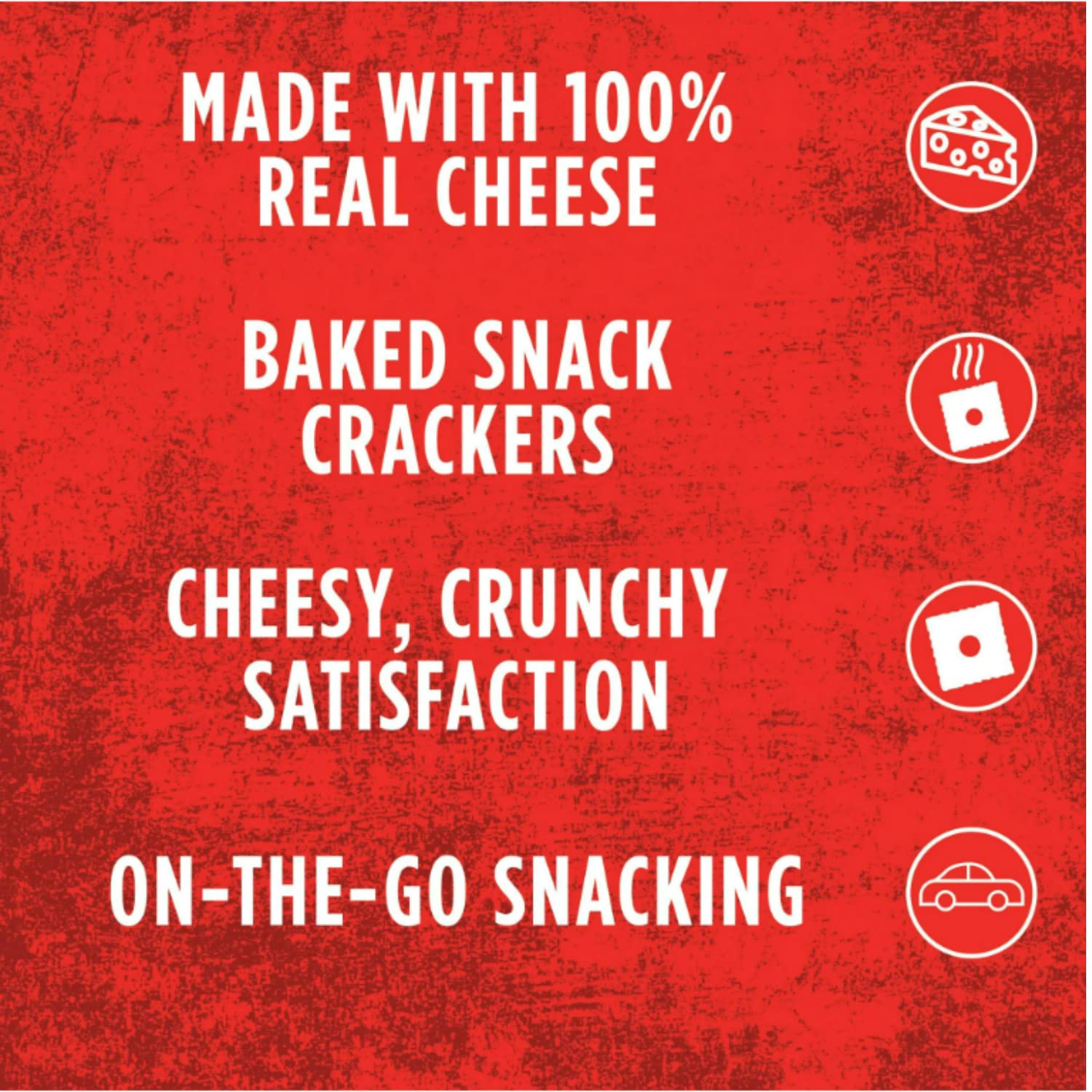 Original Cheese Crackers - Baked Snack Crackers for Office & Kids - 1.5 oz (15 Count) - Perfect for Lunchboxes, After-School Snacks & Workplace Breaks