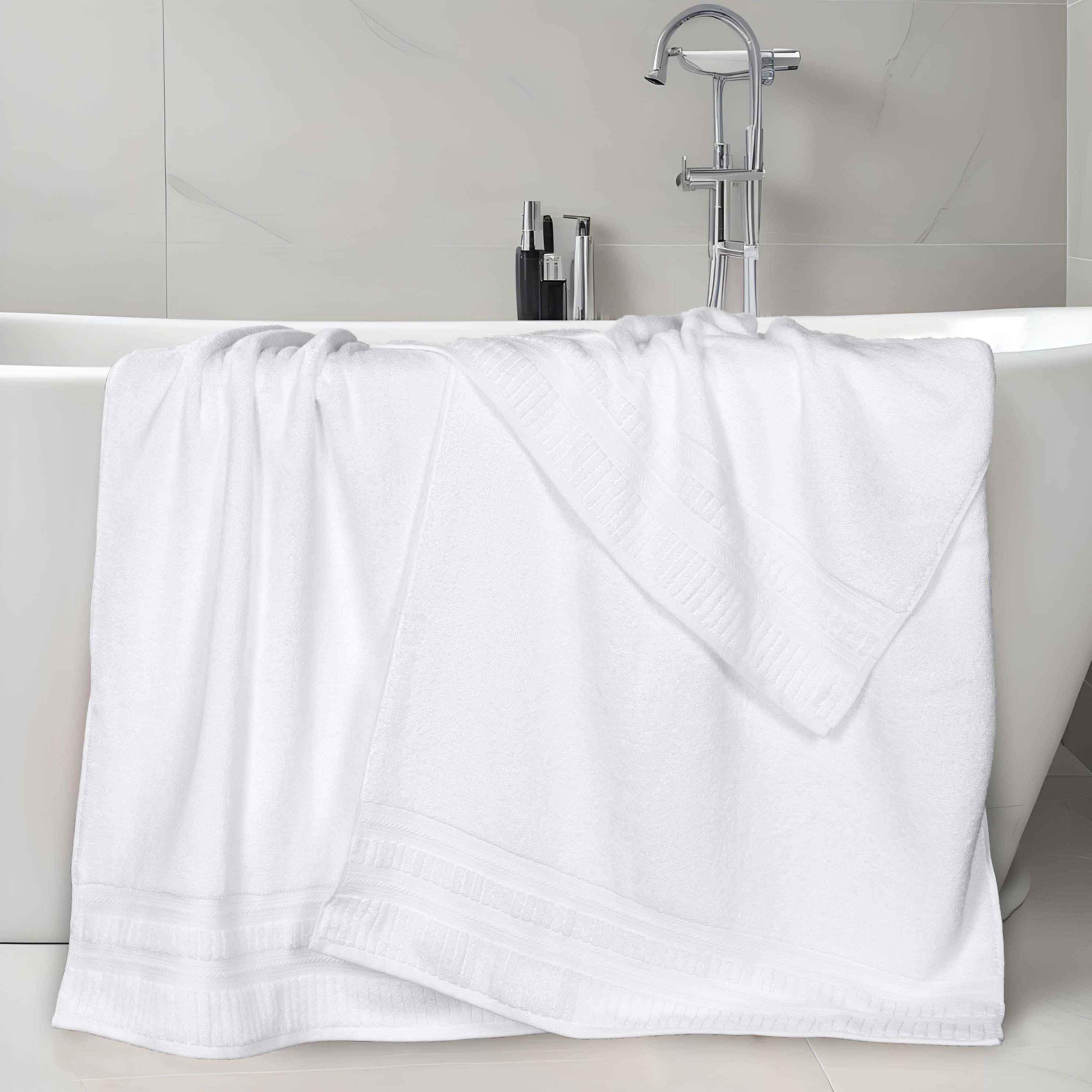 Premium Venice Zero Twist Cotton Bath Towels - Ultra Absorbent Medium Weight Bath Sheets, Set of 2 (Luxury Spa & Hotel Quality for Bath, Pool & Beach Use)