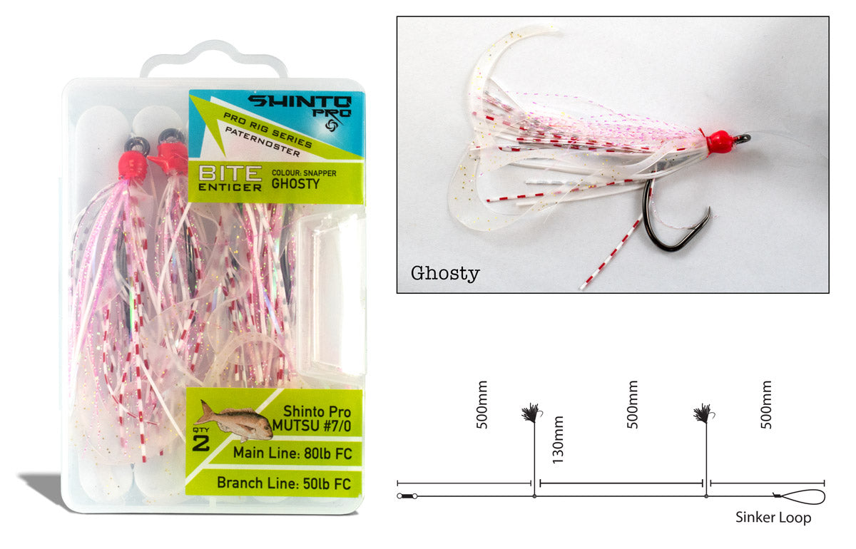 Bite Enticer Mutsu Paternoster Rigs - Size #5/0 & #7/0 - Saltwater Fishing Lures for Offshore and Deep Sea Angling