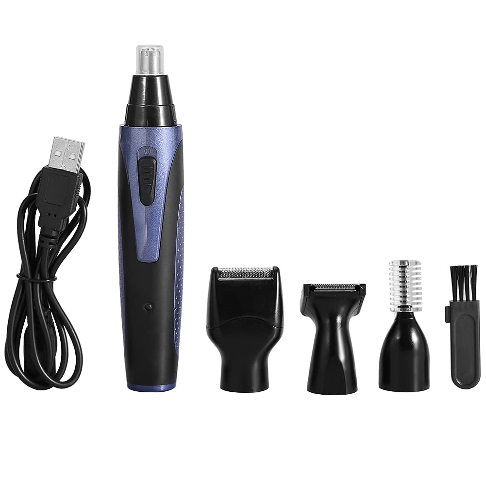 Electric Nose Hair Trimmer for Men - Rechargeable Automatic Ear, Nose & Beard Trimmer with Eyebrow Shaper - Grooming Kit for Facial Hair Removal at Home, Travel & Gym Use