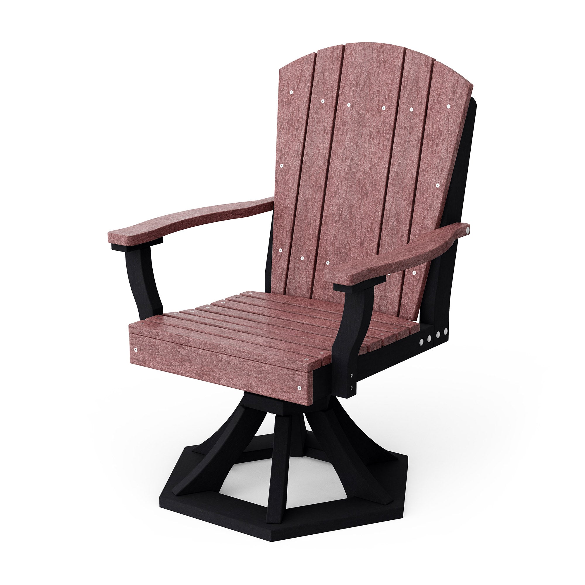 Heritage Swivel Dining Arm Chair - Solid Wood Upholstered Side Chair for Kitchen, Dining Room & Office - Comfortable & Stylish Seating Solution
