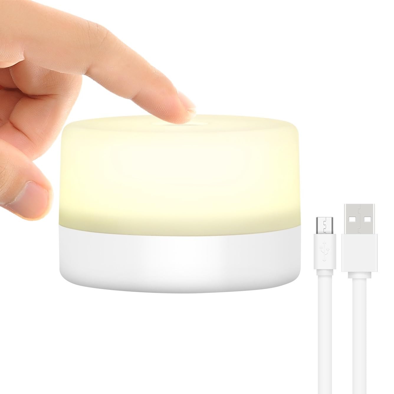 Dimmable Touch LED Night Light - Bedside Table Lamp for Kids, Adults, Nursery, Bedroom & Living Room | Mood Lighting for Reading, Relaxation & Decoration
