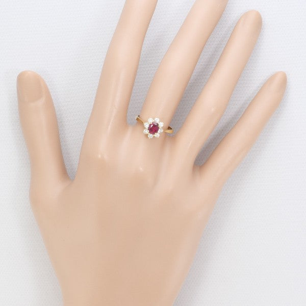 18K Yellow Gold Ruby and Diamond Ring - 0.53ct Natural Ruby with Diamond Accents | Elegant Jewelry for Engagement, Anniversary & Special Occasions