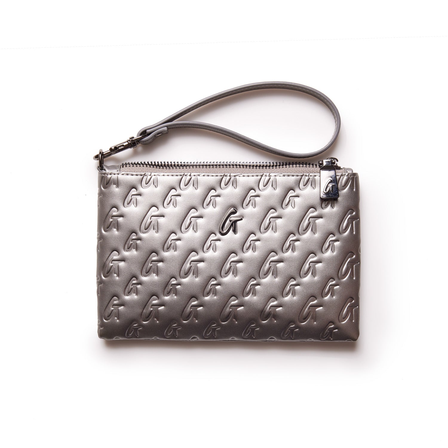 MINI MONOGRAM GUNMETAL WRISTLET PLATINUM - Stylish Crossbody Bag for Women, Perfect for Everyday Use, Parties & Travel Accessories