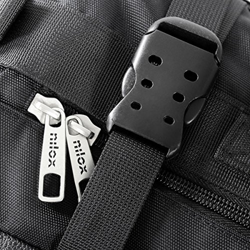 Nilox 15.6 Inch Laptop Backpack for Men & Women - Durable Water-Resistant Travel Backpack with USB Charging Port - Perfect for Work, School, College & Business Travel (Black, 33cm)
