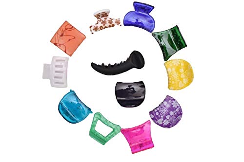 12-Piece Hair Clutch Claw Clip Set for Women & Girls - Assorted Colors & Designs (Pattern 2) | Perfect for School, Work, Gym & Everyday Styling