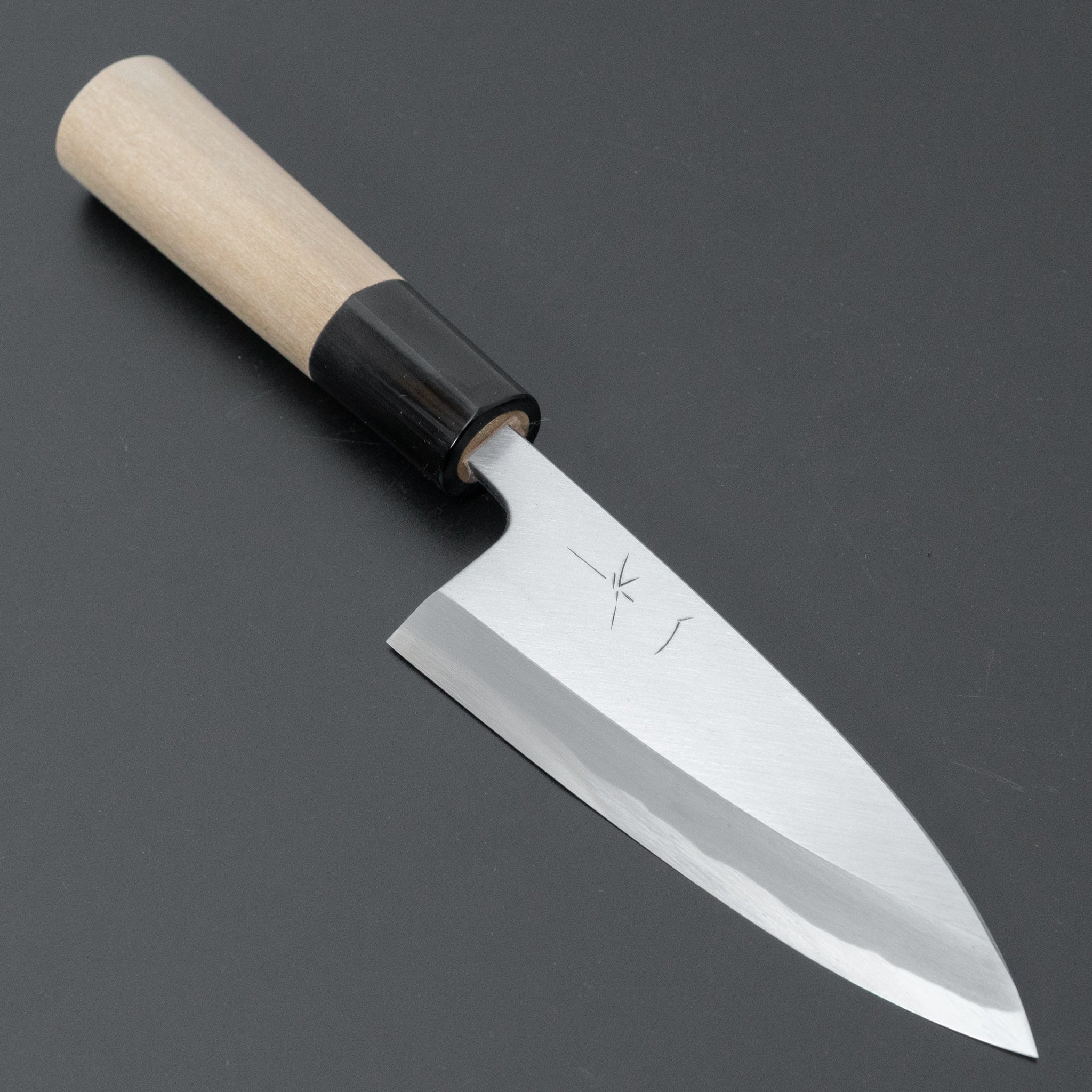 Hitohira Togashi White #2 Deba Knife 120mm - Japanese Chef Knife with Ho Wood Handle (D-Shape & Saya Included) - Perfect for Sushi, Filleting Fish & Precision Cutting