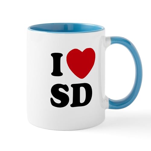 White/Blue Inside - I Love San Diego Coffee Beverage Mug