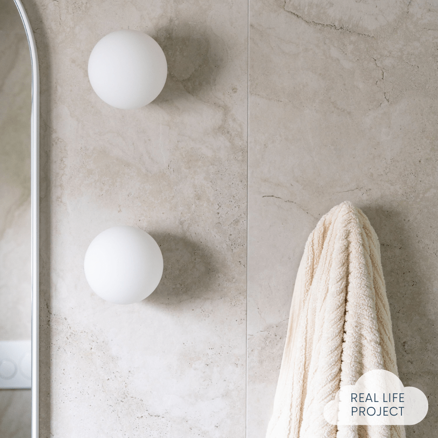 Byron Travertine Look Ivory Matte Porcelain Tile - Elegant & Durable Flooring for Bathroom, Kitchen & Living Room