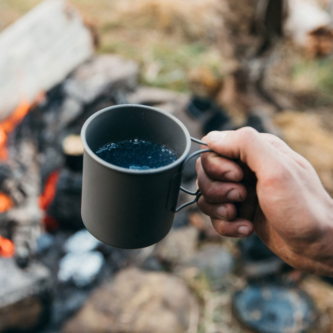 Lifeventure Titanium Camping Mug 400ml - Lightweight & Durable Outdoor Coffee Cup for Hiking, Backpacking & Travel