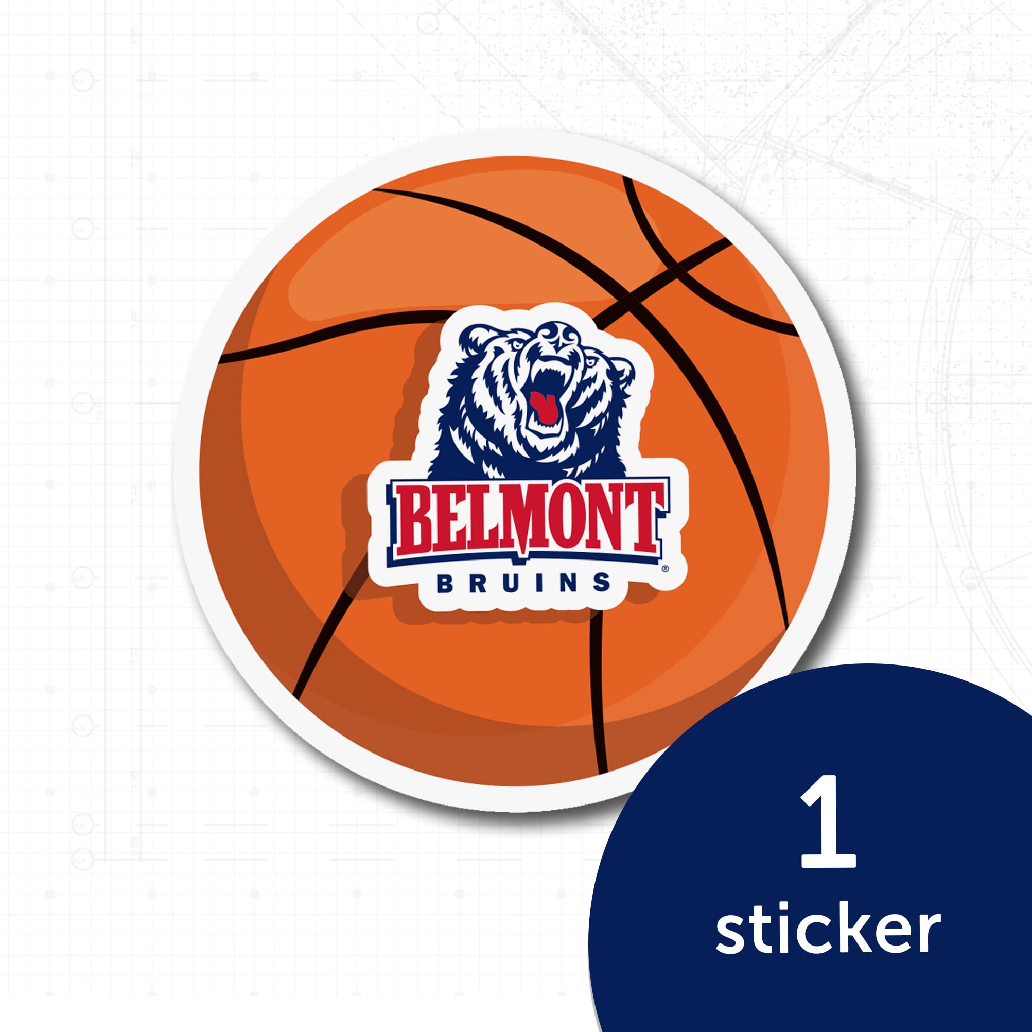Desert Cactus Belmont University Bruins Vinyl Decal Sticker - Waterproof Laptop, Water Bottle, Car, Scrapbook Decoration - Perfect for Basketball Fans, School Spirit & DIY Projects