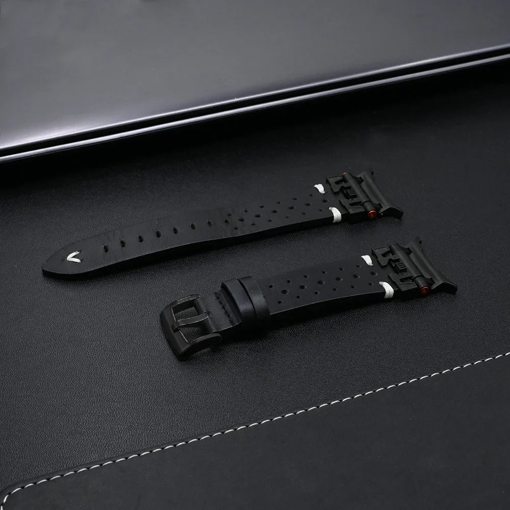 Premium Galaxy Ultra Leather Band for Smartwatches - Durable & Stylish Watch Strap for Apple Watch, Samsung Galaxy, Fitbit - Perfect for Workouts, Office & Casual Wear