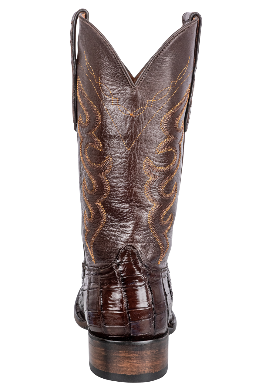 Premium Black Jack Select Caiman Belly Cowboy Boots in Chocolate - Handcrafted Western Boots for Men, Durable & Stylish for Rodeo, Country Dancing & Outdoor Adventures