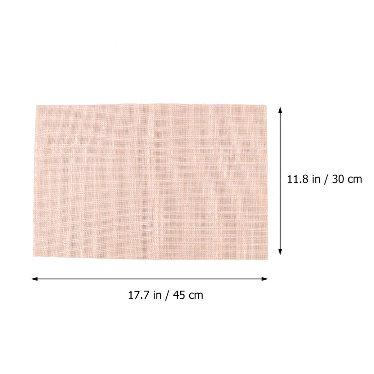 6-Piece Non-Slip PVC Table Placemats Set - Waterproof Heat-Resistant Dining Mats for Restaurant, Hotel & Home Use - Perfect for Everyday Meals, Parties & Formal Dining Settings