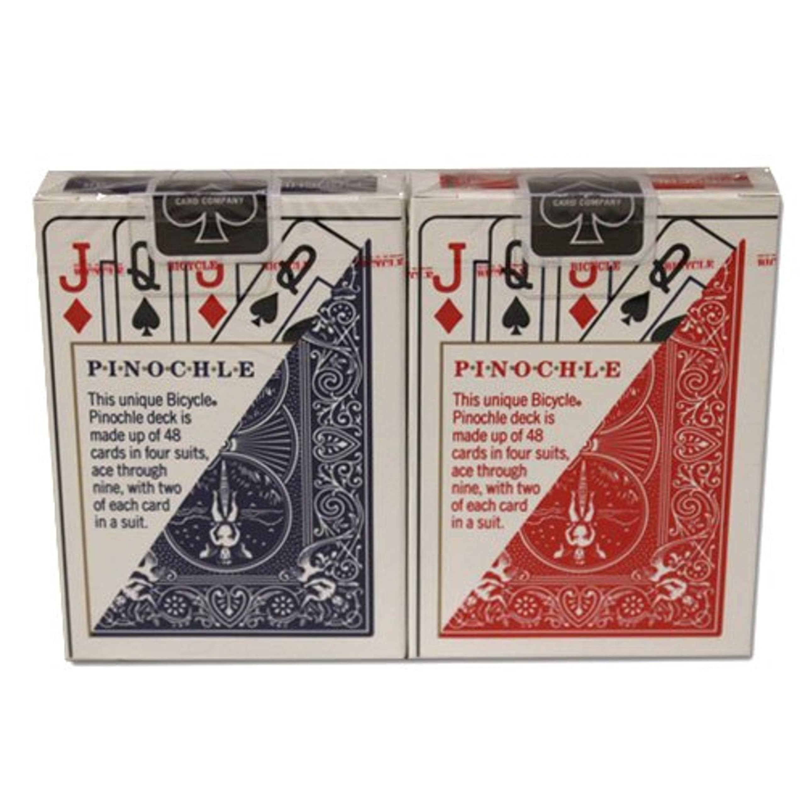 Premium Bicycle Pinochle Playing Cards - 12 Decks (6 Red & 6 Blue) for Card Games, Poker Nights, and Family Gatherings