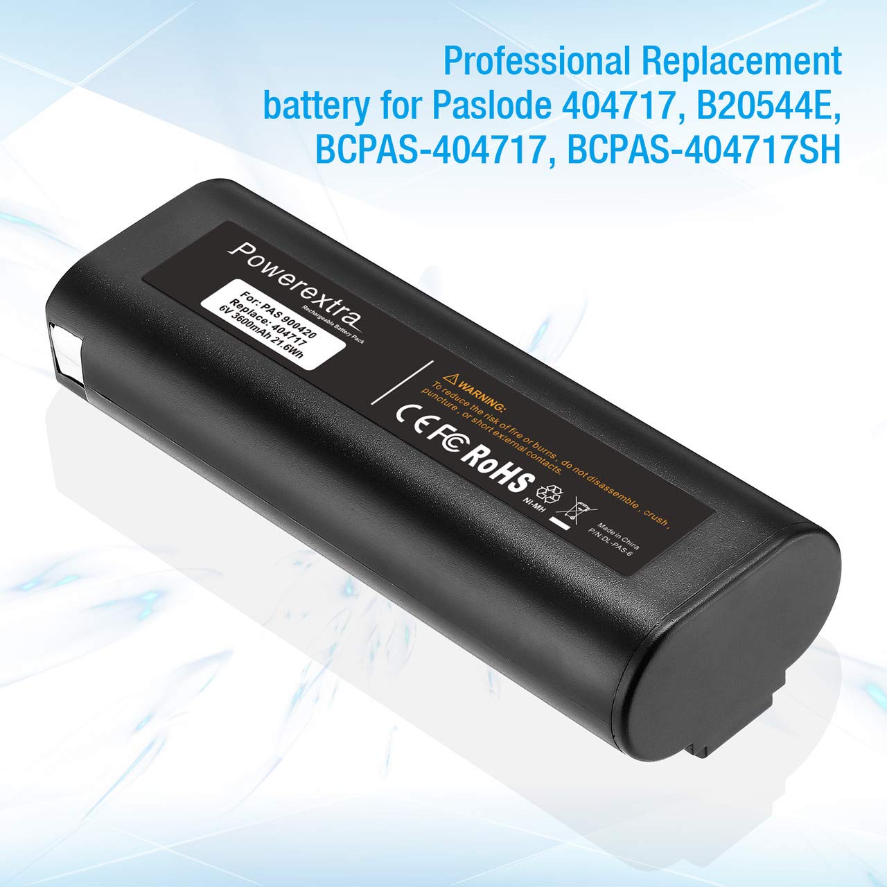 2 Pack 6V 3600mAh Rechargeable NiMH Battery Replacement for Paslode Cordless Nail Guns - Perfect for Construction, Roofing & Framing Projects