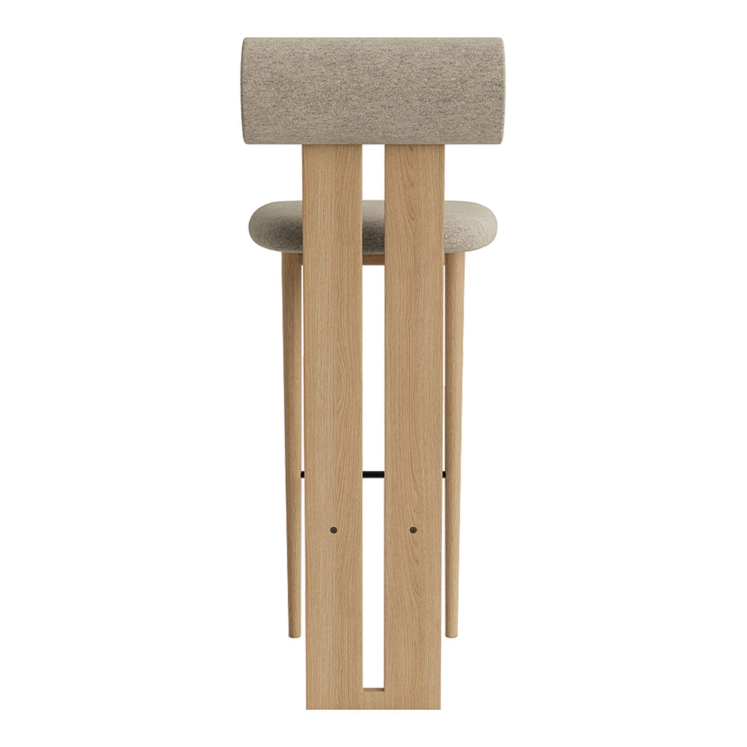 Hansen Hyldahl Hippo Bar Chair by Norr11 - Modern Scandinavian Stool for Kitchen, Dining & Lounge - High-Quality Wooden Bar Stool for Home & Commercial Use