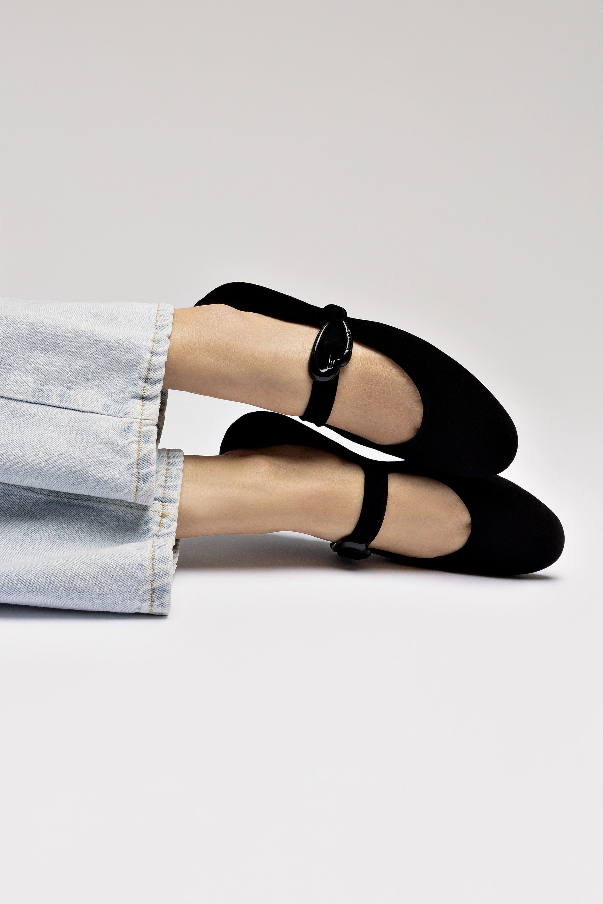 Verona Black Suede Ballet Flats for Women - Comfortable & Stylish Shoes for Work, Office, and Casual Outfits