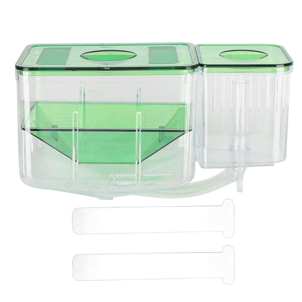 TOPNCN Acrylic Fish Breeding Box - Double Layer Fry Incubator & Isolation Rearing Container for Aquarium Tanks | Perfect for Safe Fish Parenting, Fry Development, and Tank Separation (Great for Guppies, Bettas & Tropical Fish)