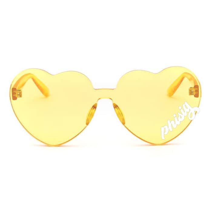 Phi Sigma Sigma Heart Shaped Sunglasses with PSS Logo - Greek Sorority Sunglasses for Big/Little Gifts | Perfect for Sorority Events, Beach Days & Sisterhood Celebrations