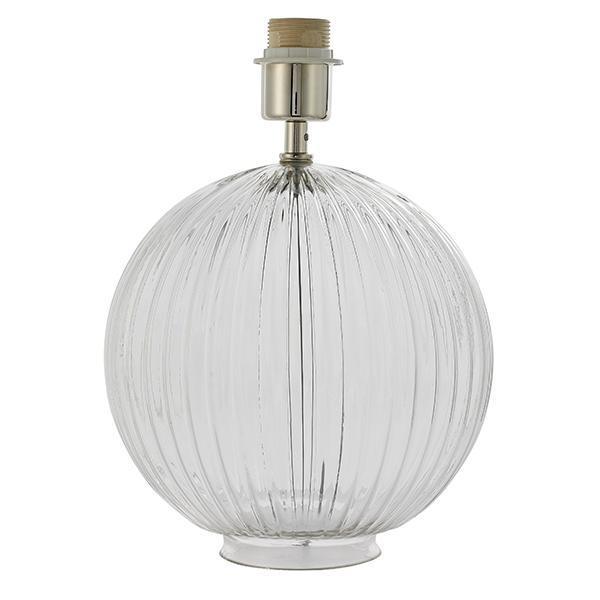 Endon Jemma Clear Glass 1-Light Table Lamp Base Only - Modern Minimalist Lighting for Living Room, Bedroom, or Office Decor