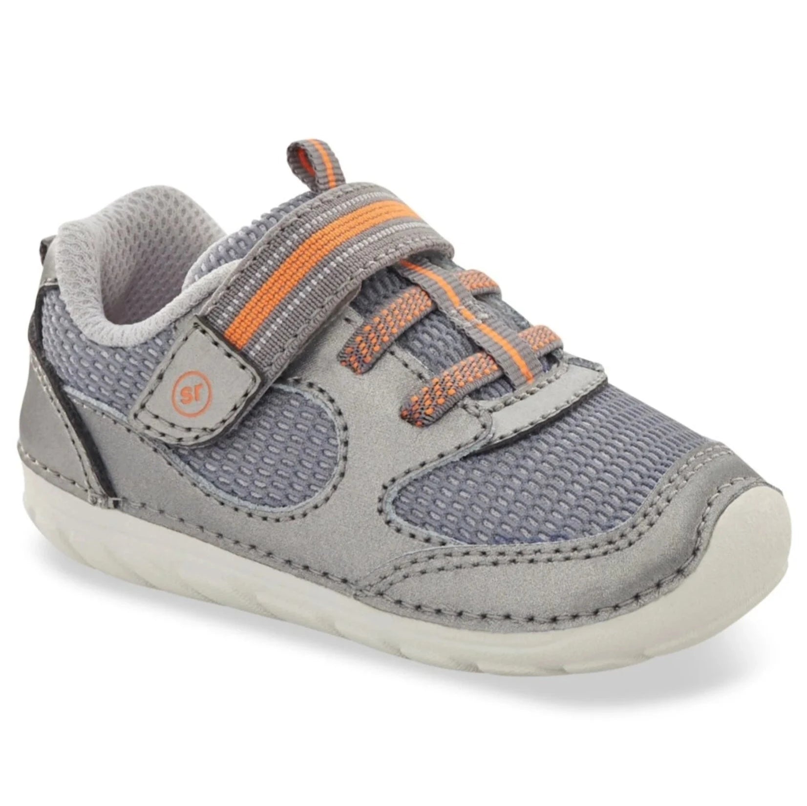 Stride Rite Grey Turbo Soft Motion Toddler Sneakers - Lightweight Walking Shoes for Boys & Girls - Perfect for Playground, School & Everyday Activities