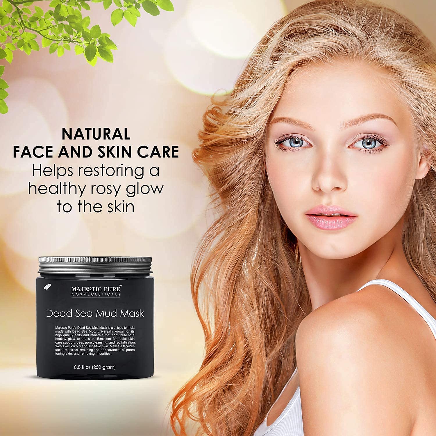 Majestic Pure Dead Sea Mud Mask & Himalayan Clay Mask Bundle - Natural Skin Care for Women & Men - Deep Cleansing, Detoxifying & Pore Minimizing for Glowing Skin - Perfect for Spa Days & At-Home Self Care