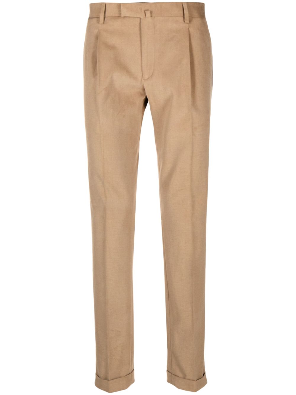 Briglia Women's High-Waisted Beige Trousers - Comfortable Office Pants for Work & Business Casual Wear
