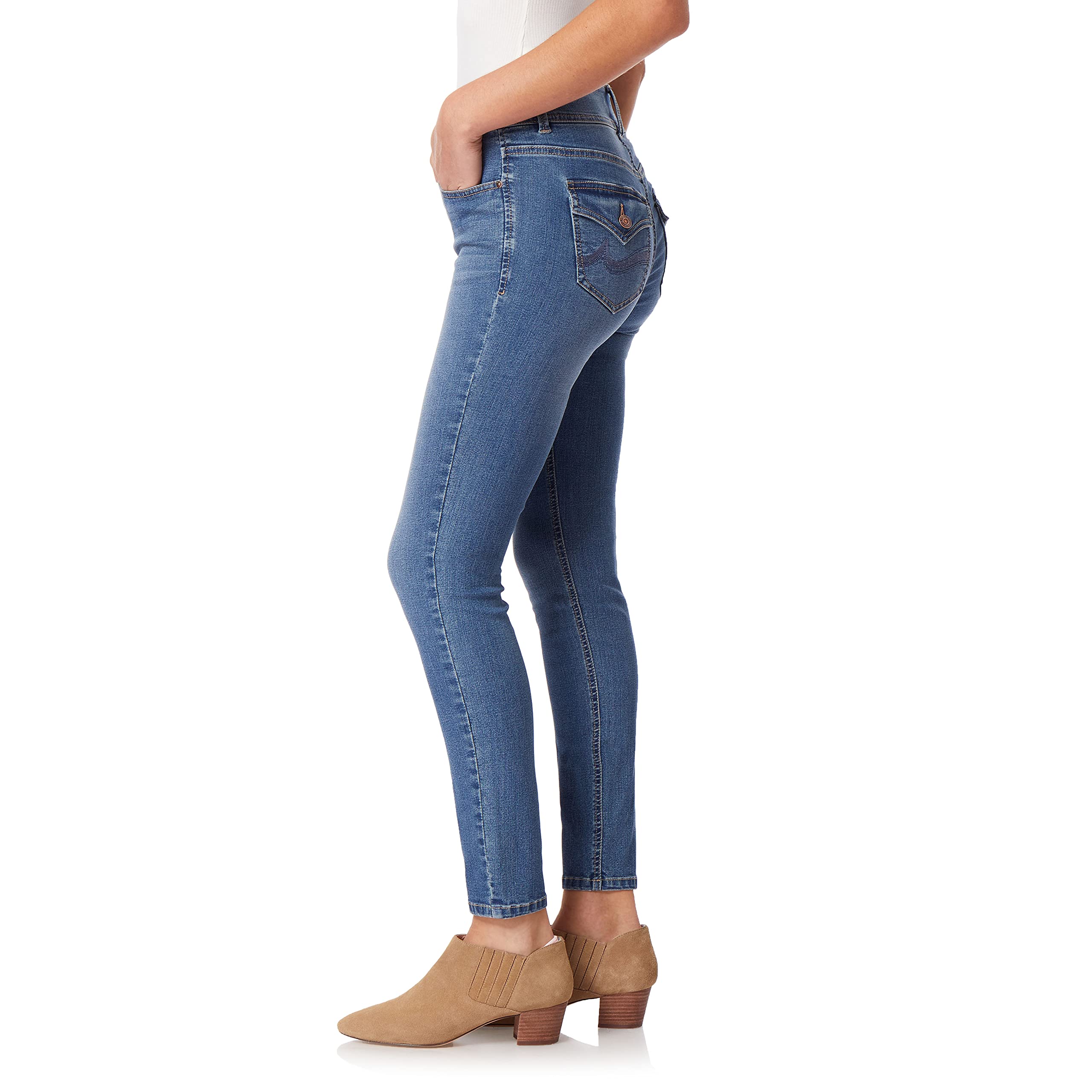 Angels Forever Young Women's Curvy Skinny Jeans - High Waist Stretch Denim Pants for Plus Size | Perfect for Casual Wear, Date Night & Office Outfits