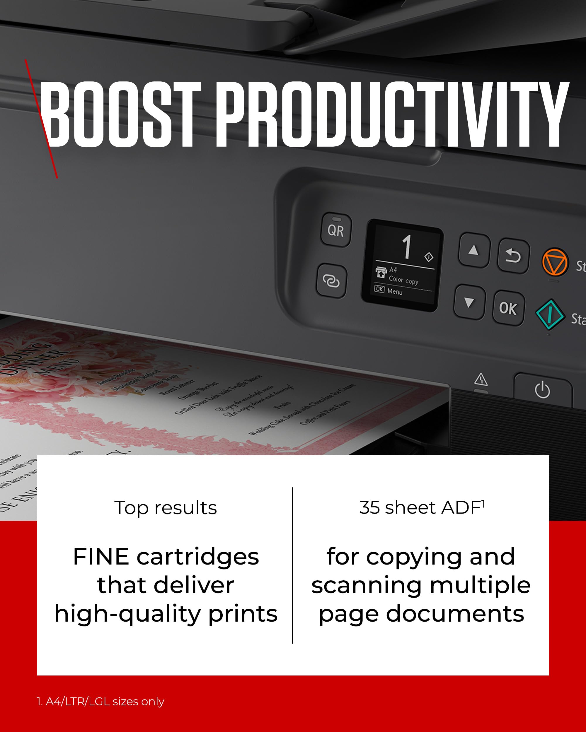 Canon PIXMA TS7450a Wireless All-in-One Inkjet Printer with Scanner & Copier - High-Quality Printing for Home Office & Creative Projects | Perfect for Remote Work, School Assignments & Photo Printing