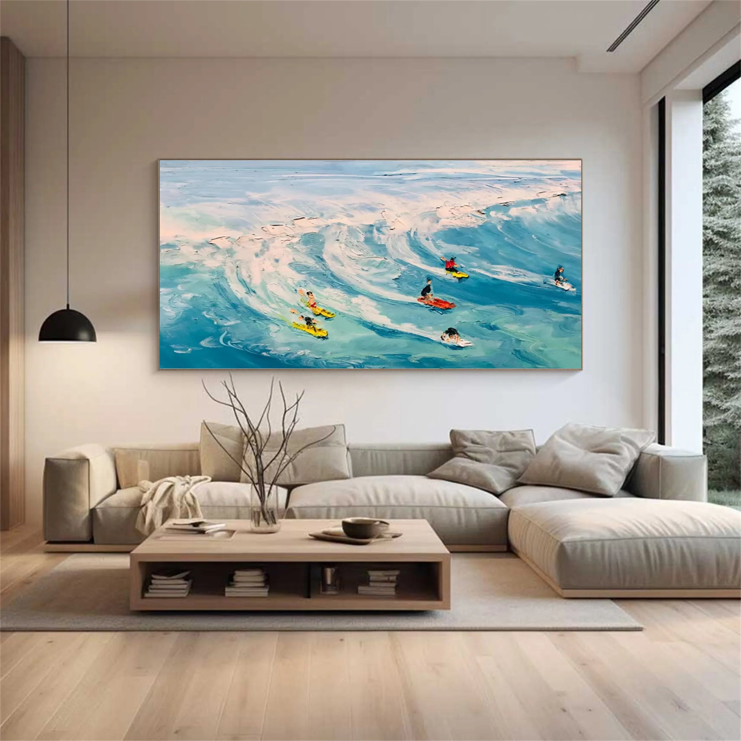 Ocean and Sky Painting #OS133 - Stunning Seascape Wall Art for Home & Office Decor - Perfect for Living Rooms, Bedrooms, and Coastal Themed Spaces