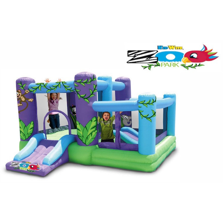 KidWise Zoo Park Bounce House with Ball Pit - Inflatable Jumping Castle for Kids Birthday Parties, Outdoor Play & Backyard Fun - Perfect for Toddlers & Children Ages 3-10 Years