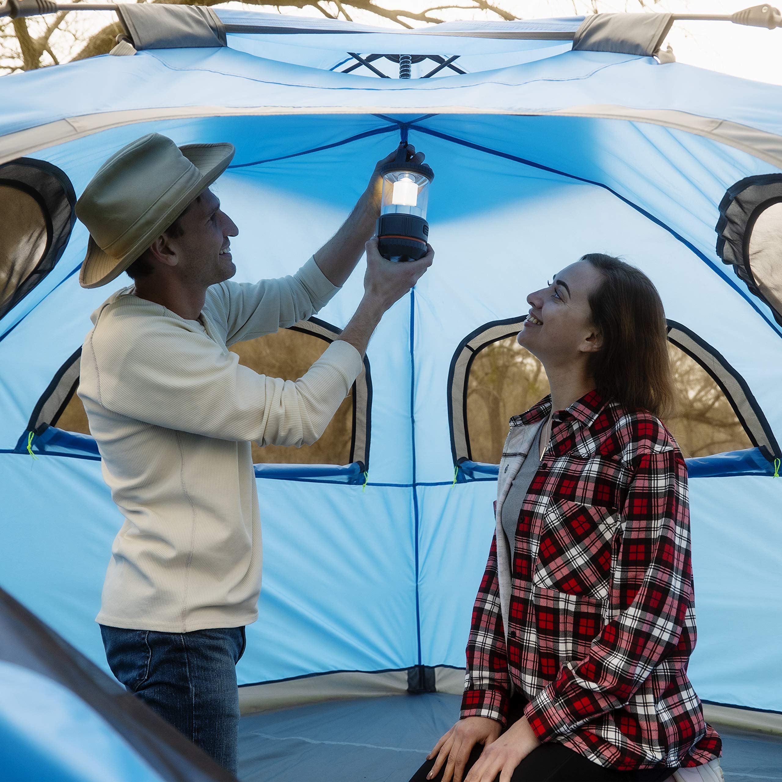 Moon Lence Instant Pop Up Camping Tent for 4-5 People - Waterproof & Windproof Automatic Setup Family Tent - Perfect for Camping Trips, Hiking Adventures & Mountaineering Expeditions