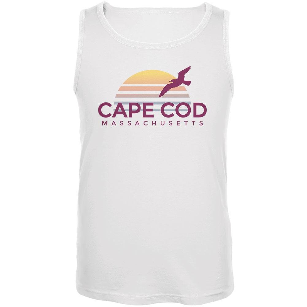 Men's White Beach Tank Top - Breathable & Comfortable Summer Wear for Cape Cod & Massachusetts Vacations | Perfect for Beach Outings, Pool Parties & Casual Street Style