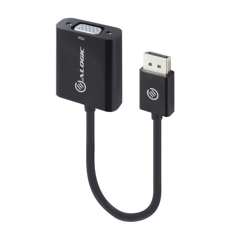 20cm DisplayPort to VGA Adapter Male to Female - Gold Plated Connector for PC, Laptop, Monitor - High Resolution Video Converter for Home Office, Gaming & Presentations