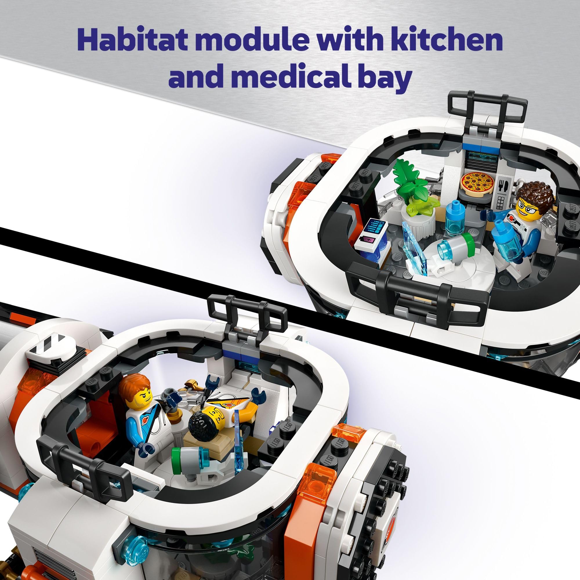 LEGO City Modular Galactic Spaceship Building Toy Set for Kids Ages 7+ - STEM Educational Space Shuttle with 4 Astronaut Minifigures & Alien Figure - Creative Birthday & Christmas Gift for Boys & Girls - Perfect for Space Exploration Play & STEM Learning Activities