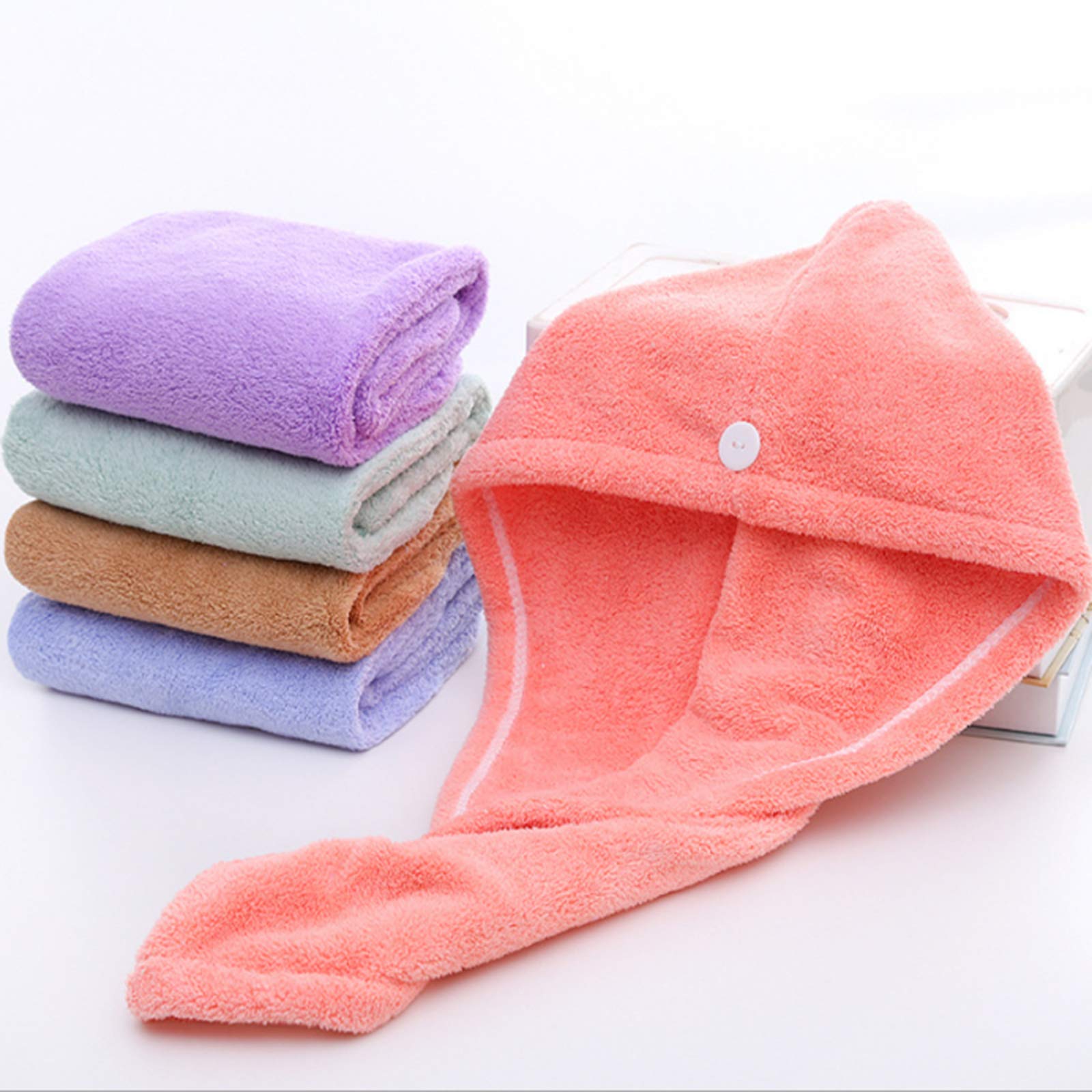 Quick-Dry Microfiber Hair Drying Cap for Women - Super Absorbent Shower & Bath Towel Hat for Fast Hair Drying - Perfect for Post-Wash, Salon, Travel & Home Use