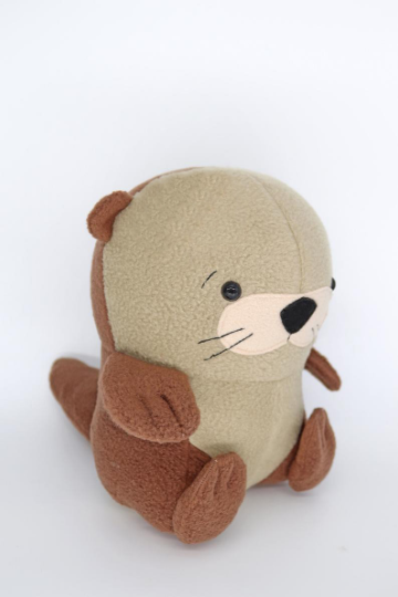 Handmade Otter Plush Toy - Soft & Cuddly Stuffed Animal for Kids, Gifts & Nursery Decor | Perfect for Cuddling, Playtime & Home Decoration