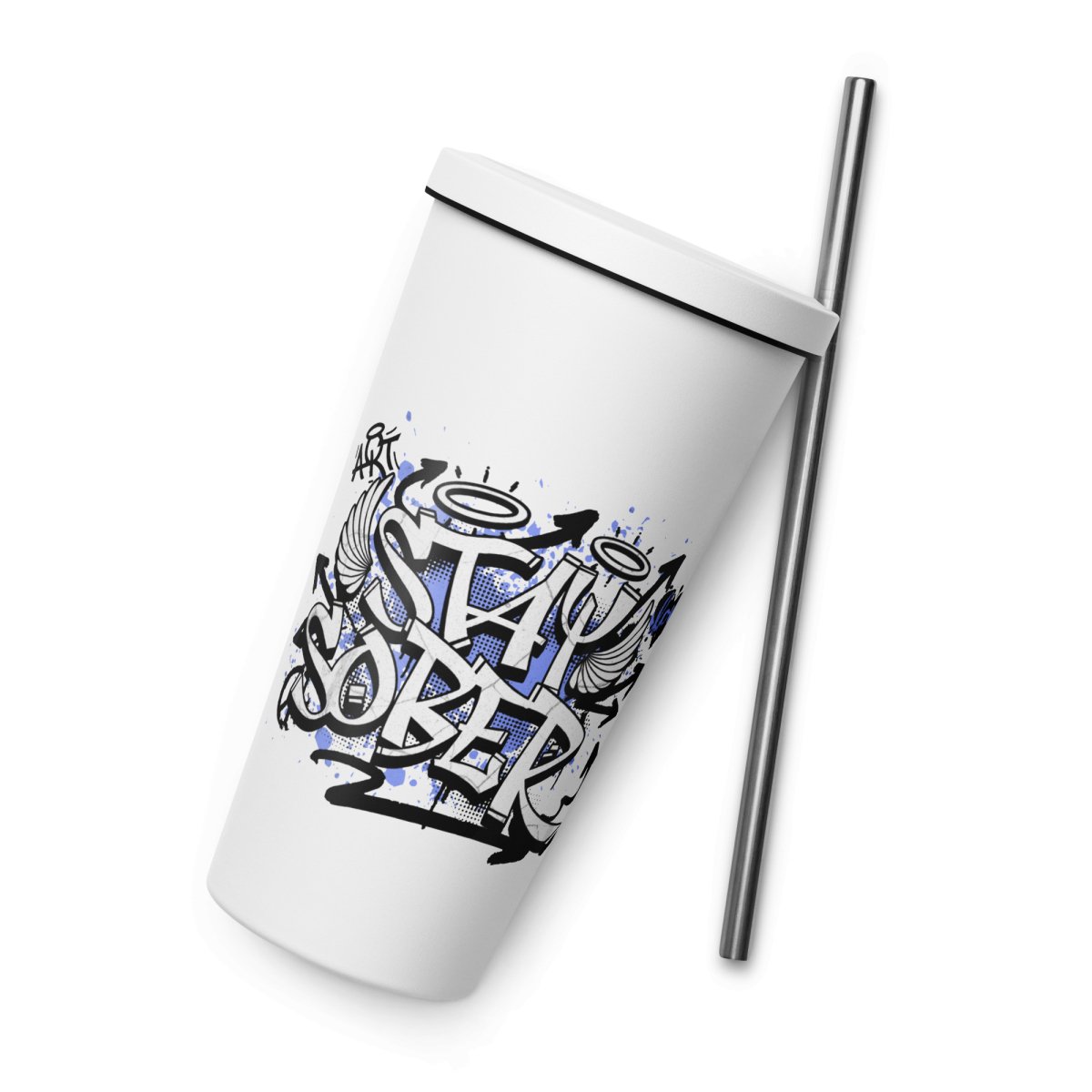 Stay Sober Commitment Insulated Tumbler - 20oz Stainless Steel Travel Mug with Lid - Perfect for Coffee, Tea & Cold Drinks at Work, Gym or Outdoor Adventures