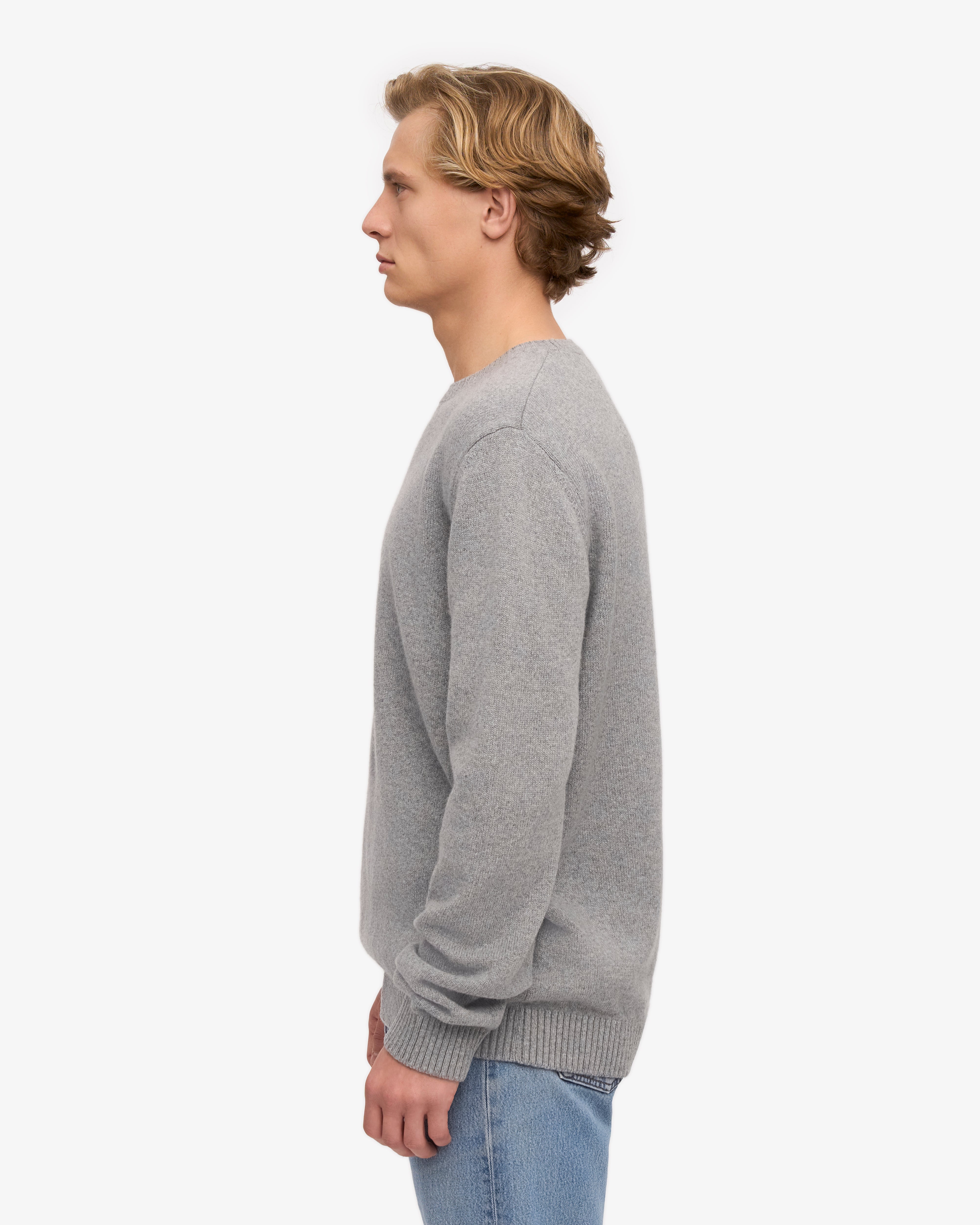 Premium Classic Merino Wool Crew Neck Sweater - Heather Grey | Soft & Warm Winter Pullover for Men & Women | Perfect for Outdoor Activities & Casual Wear