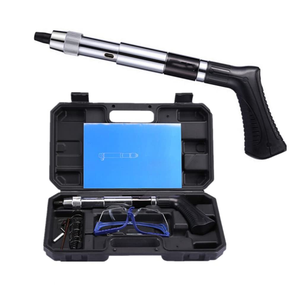 Adjustable Mini Steel Nail Gun with 100 Nails - Wall Fastener & Cable Slot Tool for Home Decor